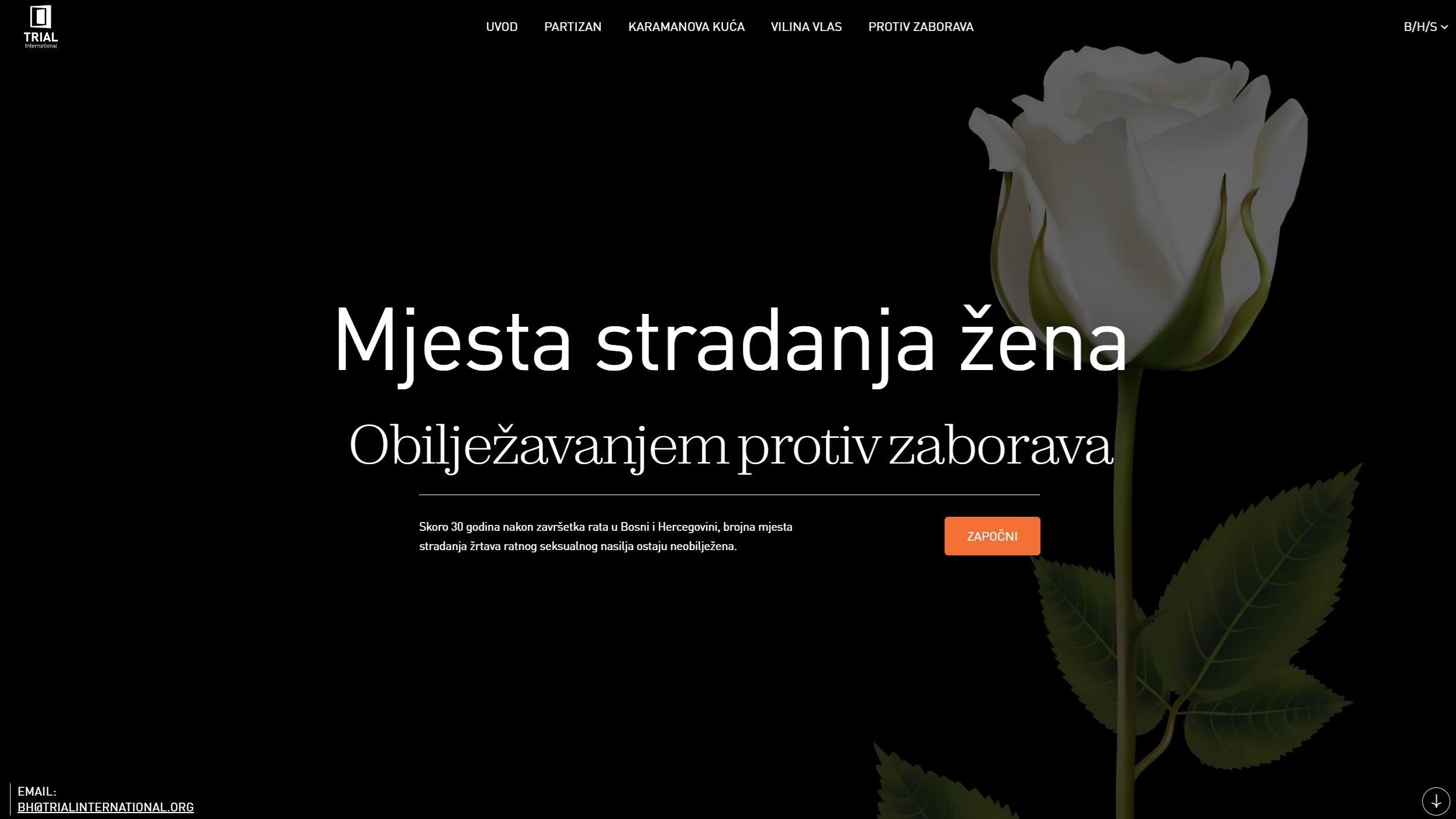 Website "Marking Against Forgetting" for Trial International
