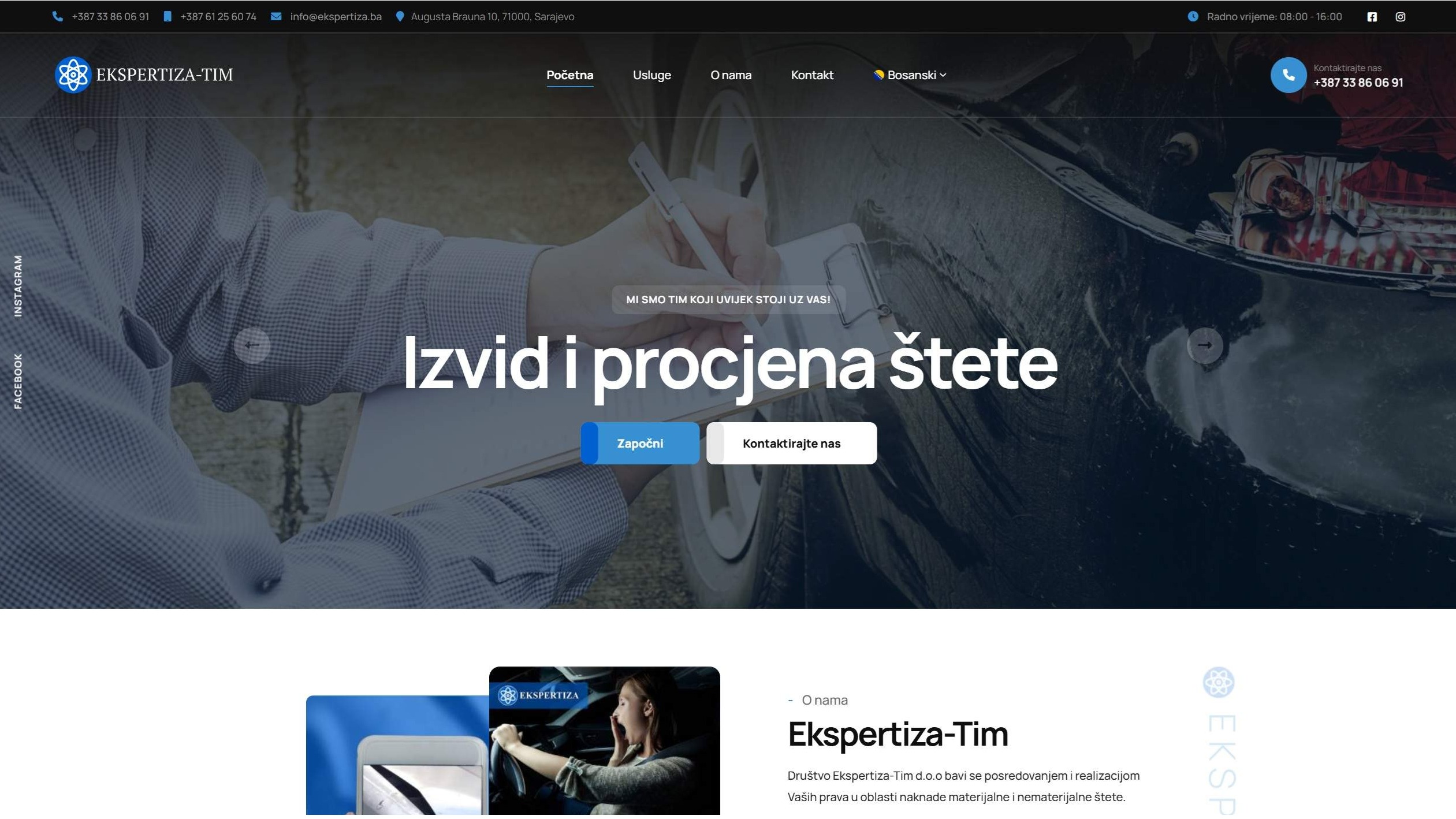 Nova web stranica za Ekspertiza-Tim d.o.o.
