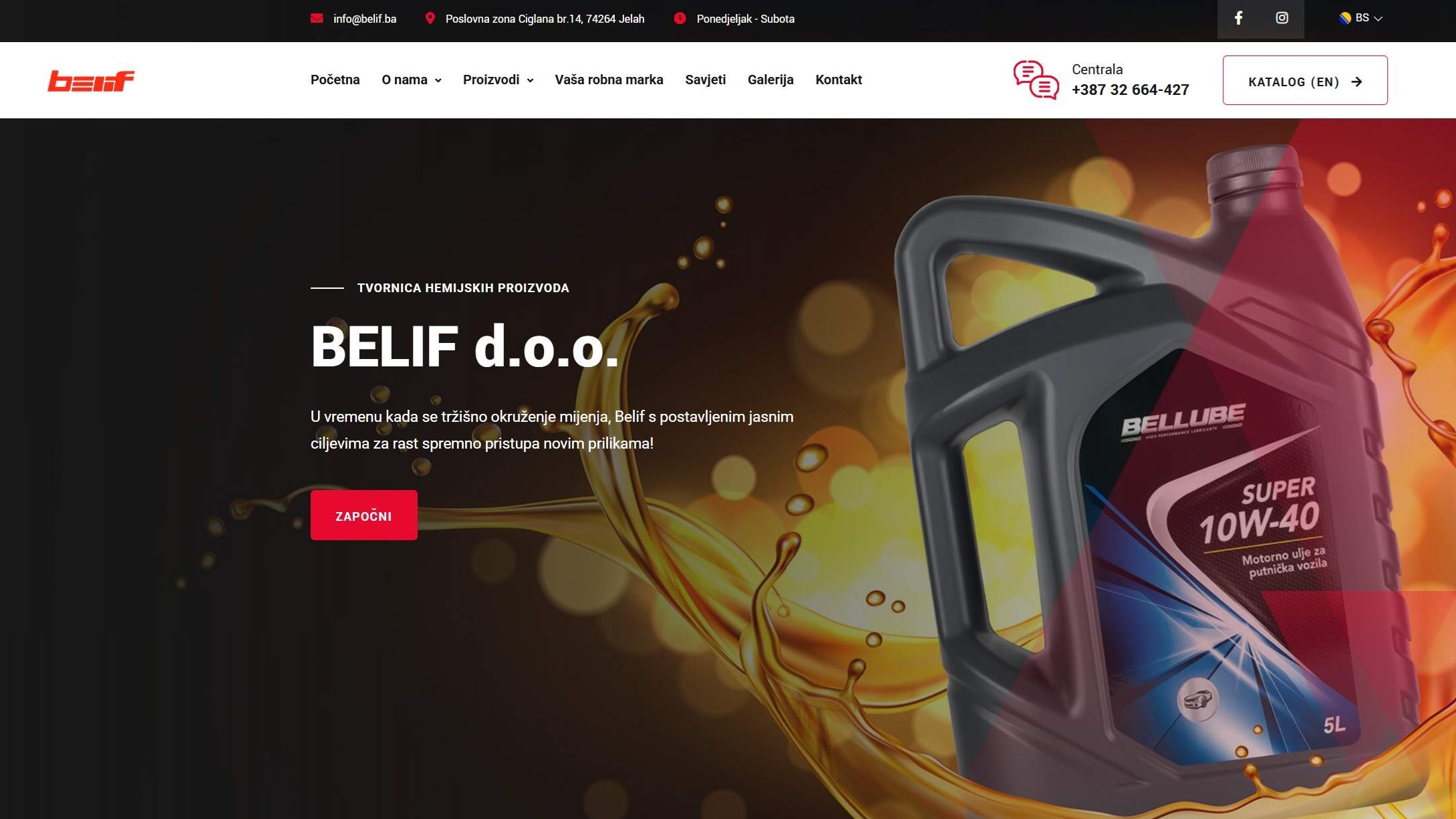 Nova web stranica za Belif d.o.o.