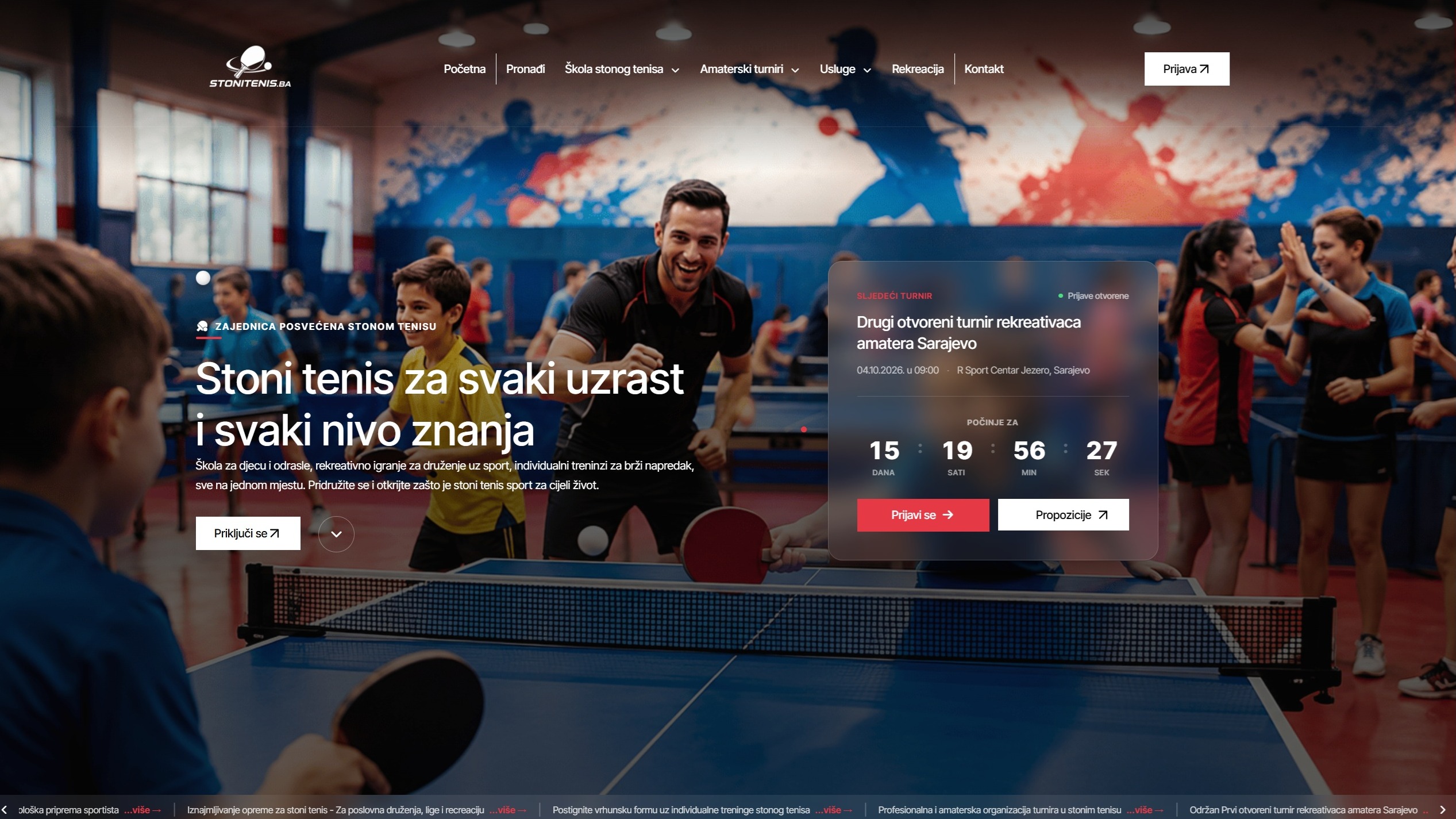 Stoni tenis dobija svoje mjesto na internetu - stonitenis.ba