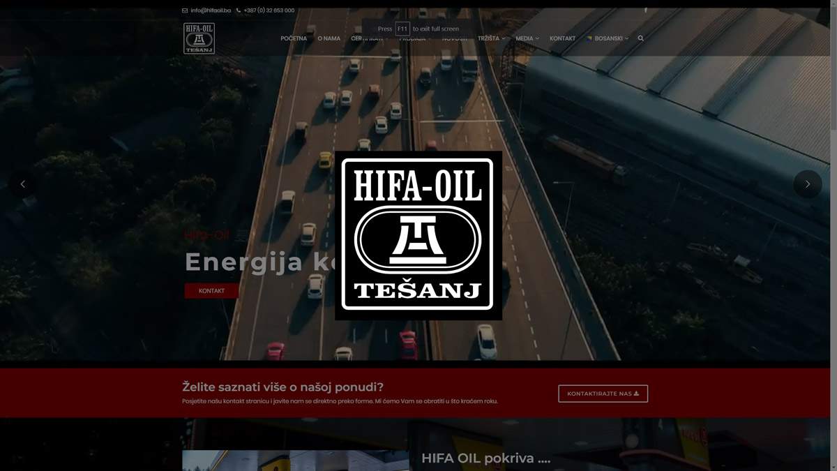 Hifa-Oil website