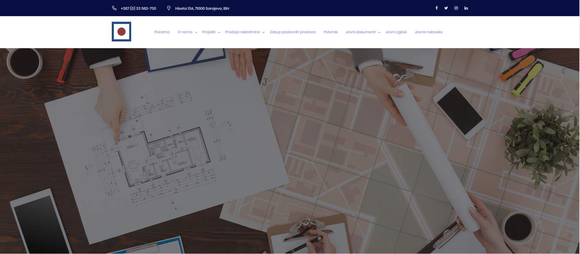 Website for Cantonal Housing Fund Sarajevo