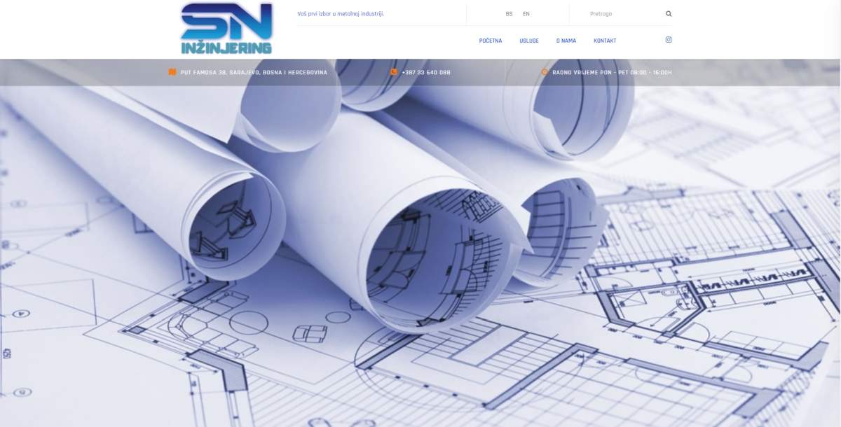 Website for "Sn Engineering"