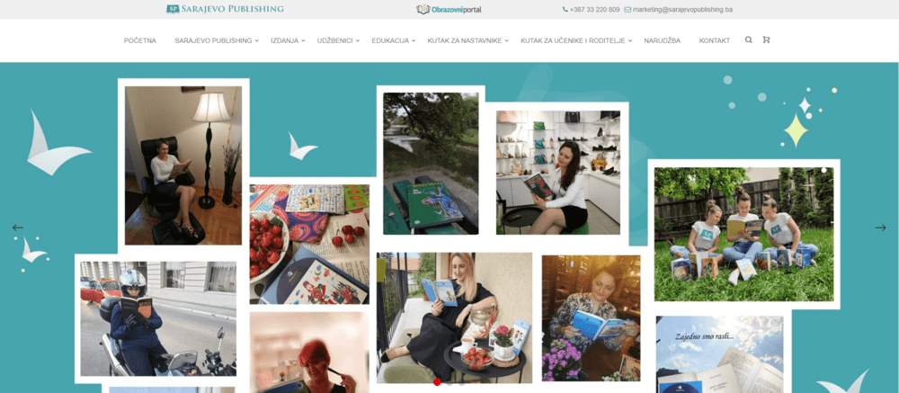 Website for "Sarajevo Publishing"