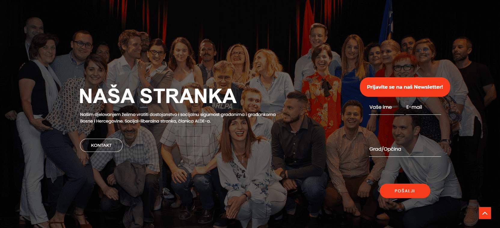 Website for Naša Stranka