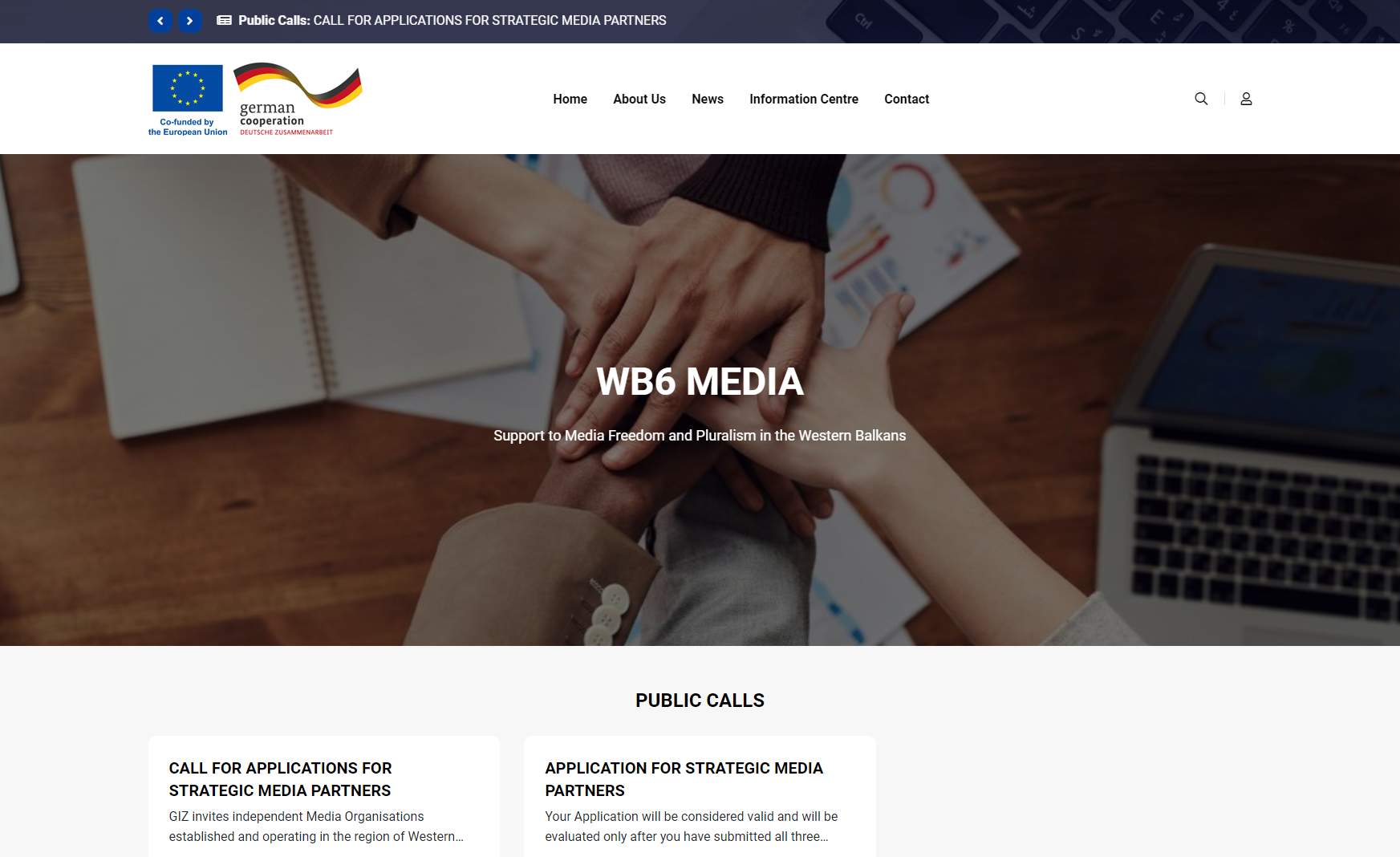 Website for "WB6 MEDIA"