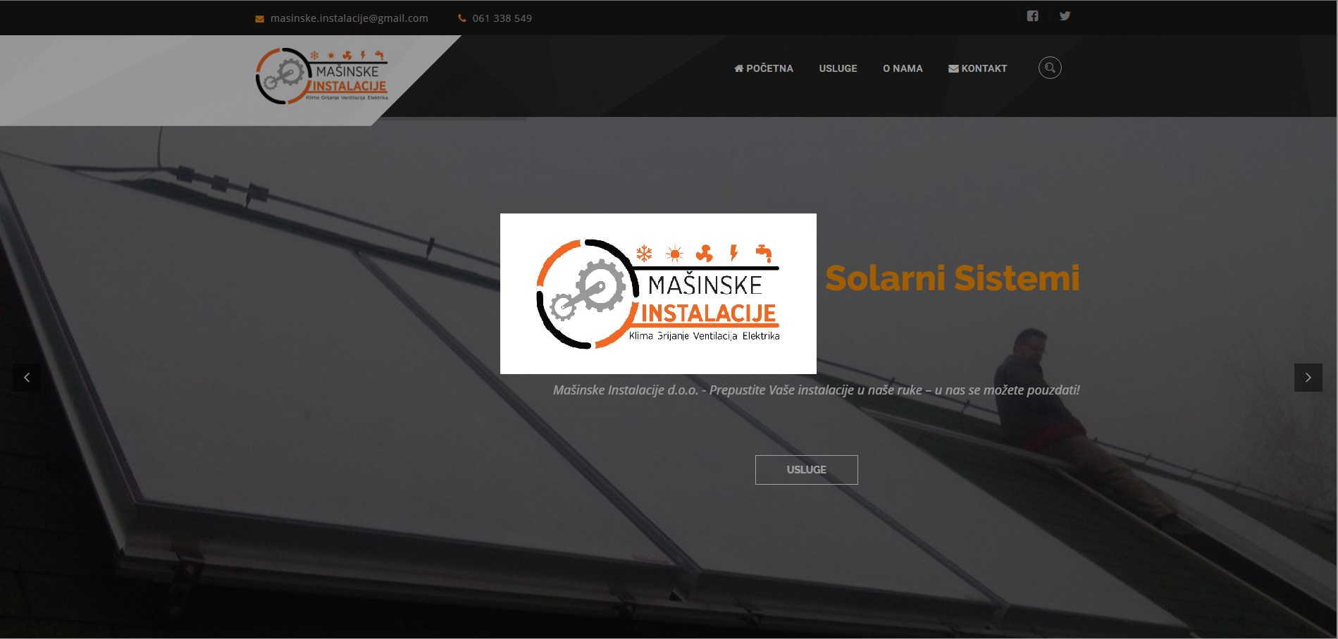 Mašinske instalacije d.o.o. Web site